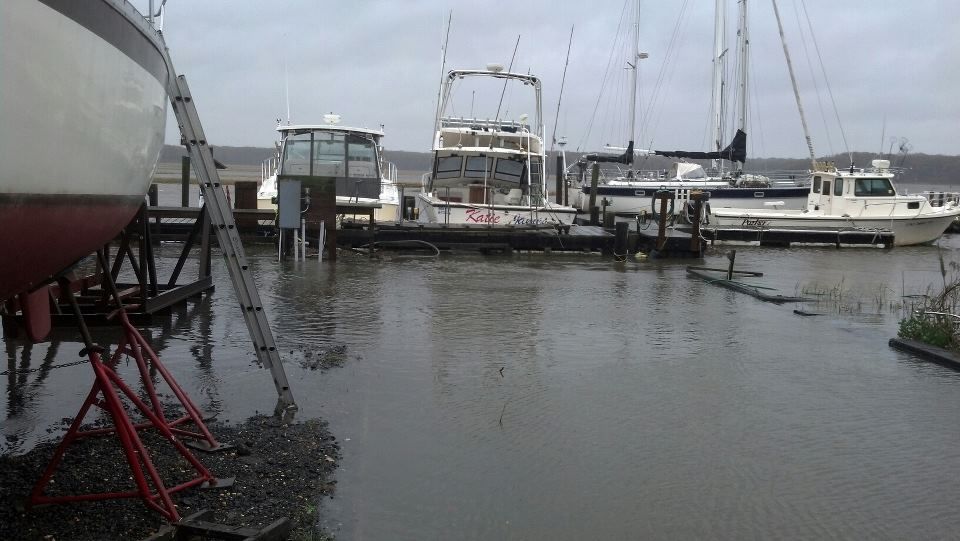 1pm update Brownss Point, Keyport Marina and Browns Marina in
